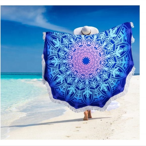 High Quality Round Bohemian Blanket Hippie Indian Throw Blanket Beach Tapestry - Picture 6 of 10